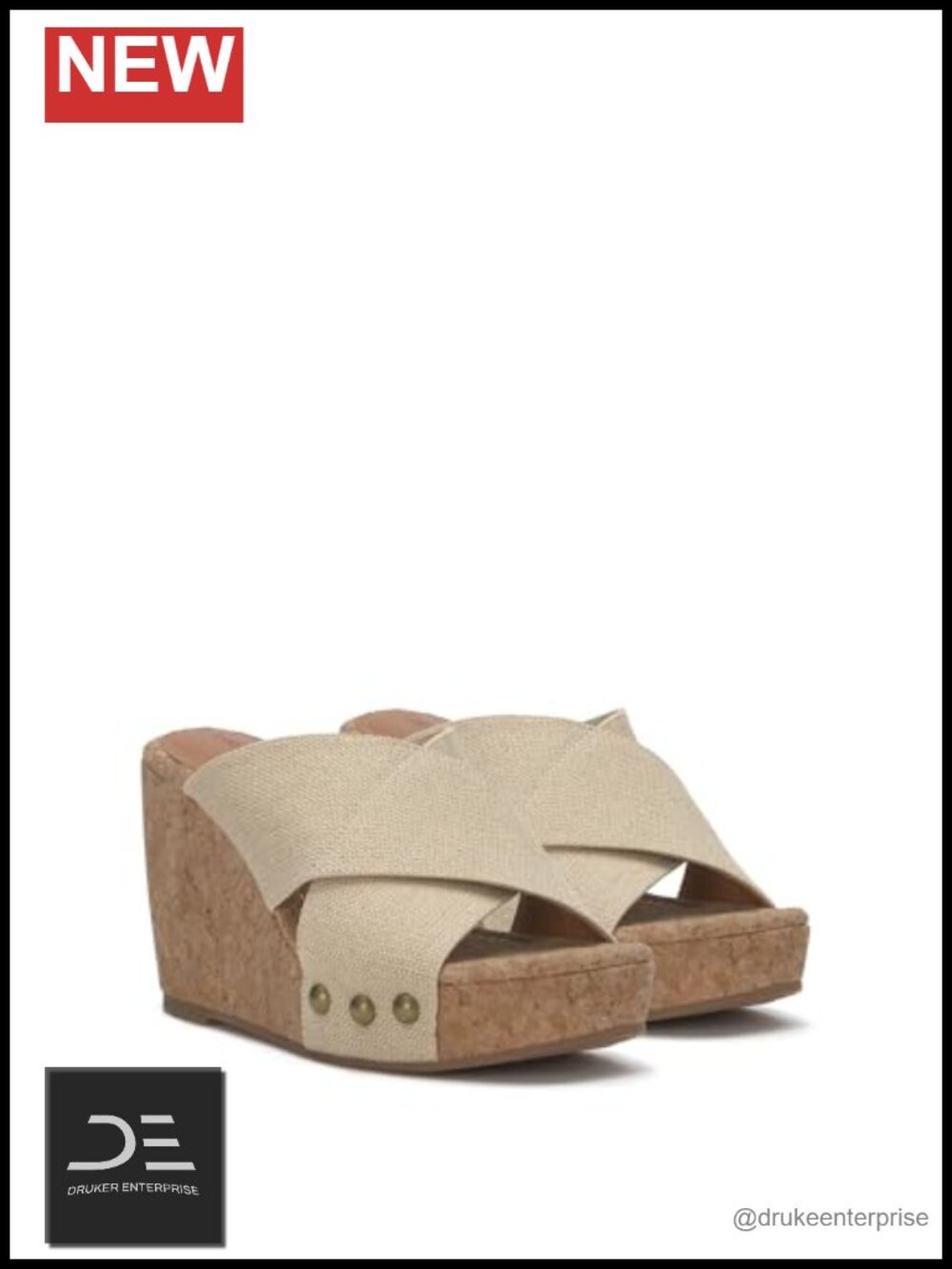 Lucky Brand Valmai Suede Slip On Wedge Sandals Women's Casual Comfort Ankle